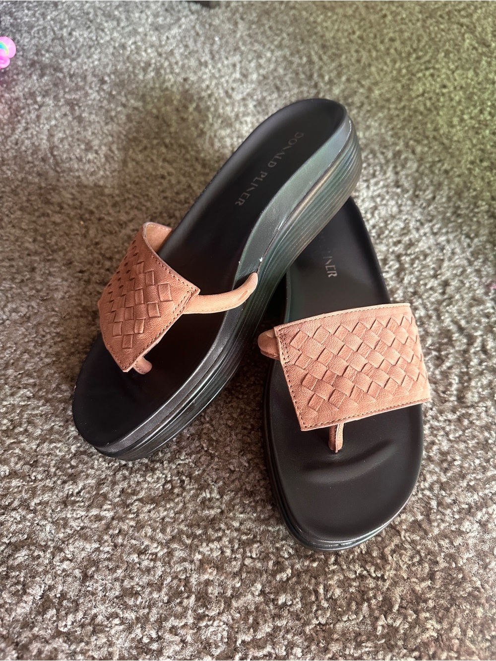Donald J. Pliner Peach Woven FIFI Sandals